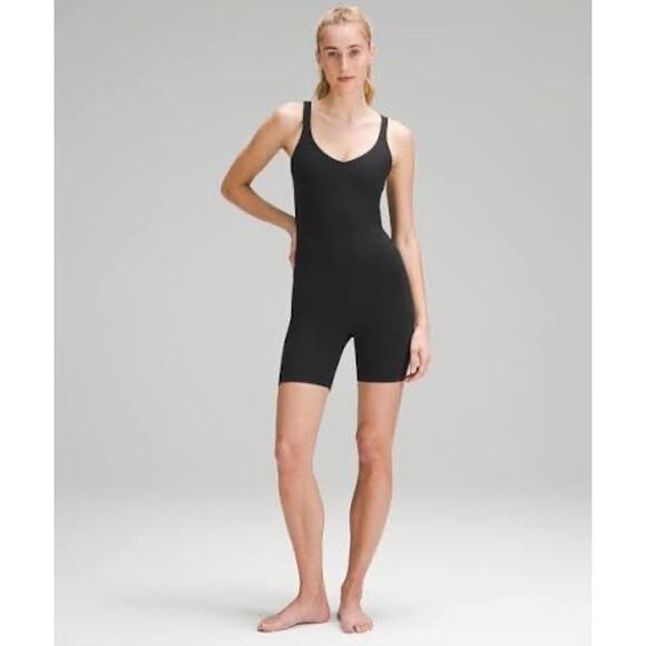 Lululemon Align Onesie 8" in Black Size‎ 12 One Piece Bodysuit Bike Shorts - Picture 15 of 16